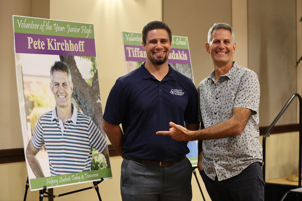 Honoree Pete Kirchhoff with Ken Sylvia at fundraiser