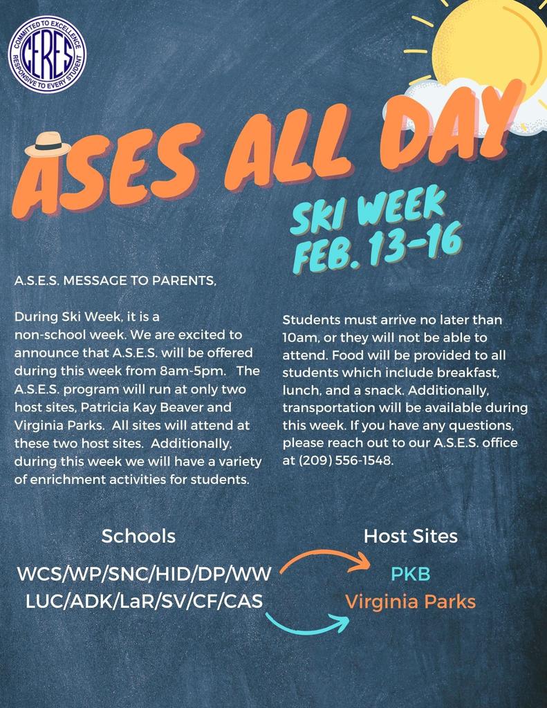 ASES All Day Flyer English