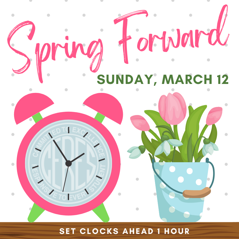 Spring forward March 12