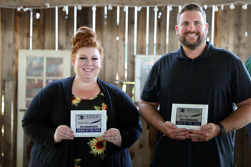 Mardel Runnels, Ag Woman of the Year, and Kyle Cerny, Ag Man of the Year