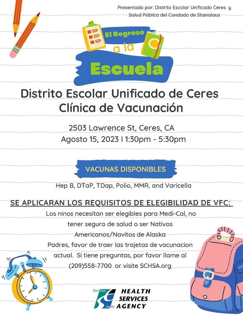 Immunization Clinic Flyer Spanish
