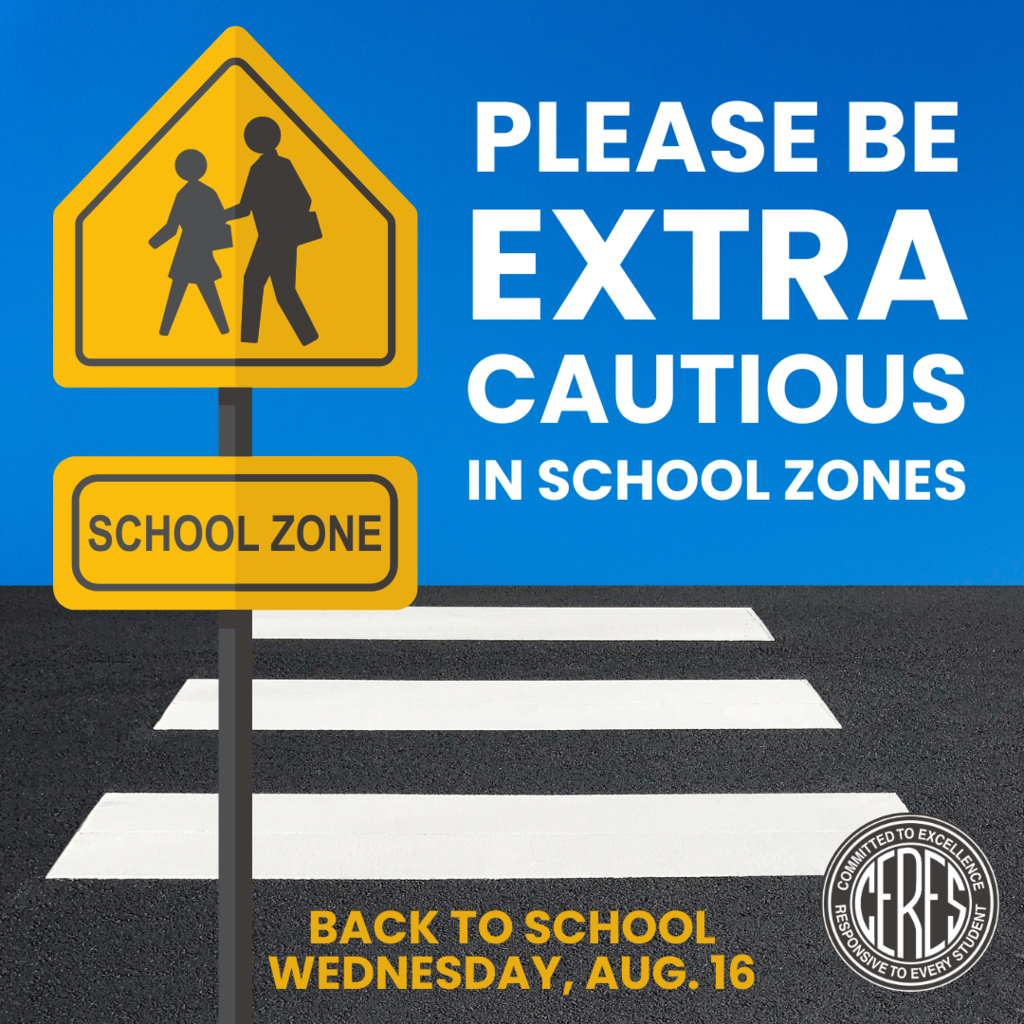 Please be extra cautious in school zones